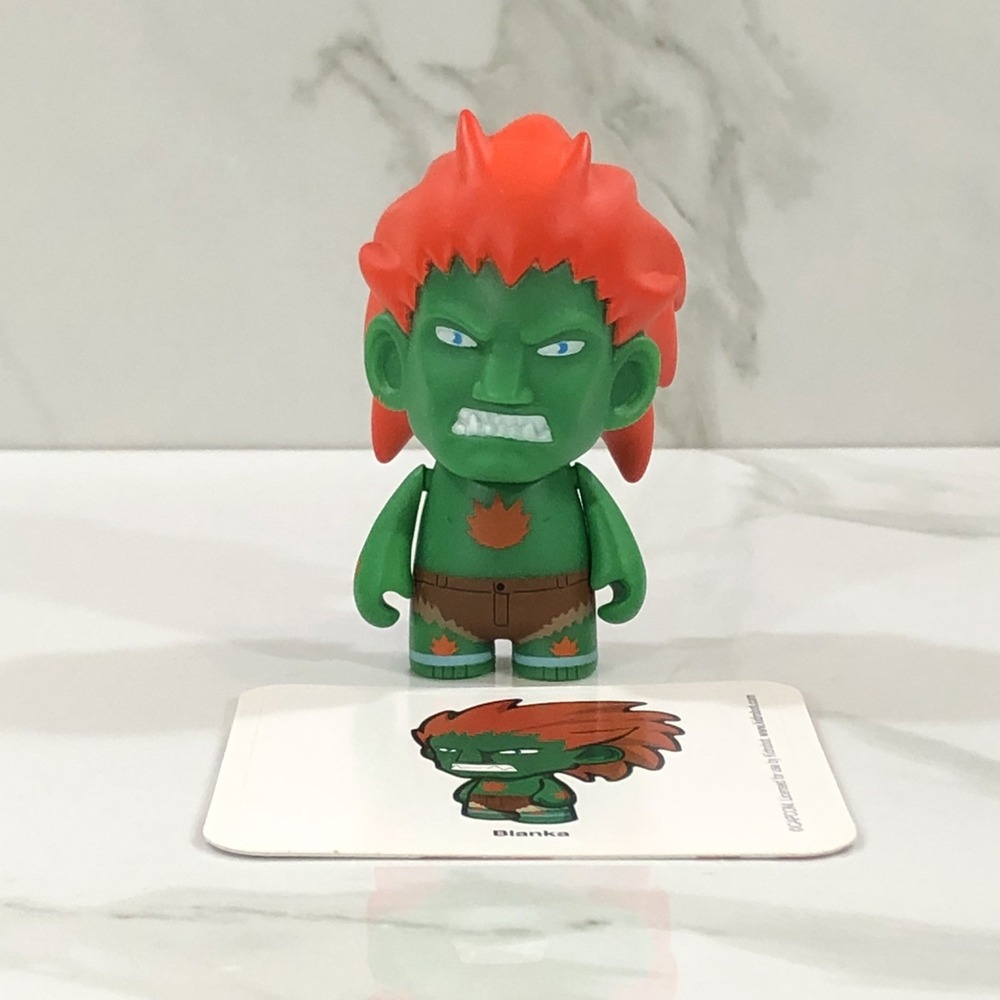 KIDROBOT 2011 STREET FIGHTER BLANKA GREEN (PLAYER 1) SERIES 1 DESIGNER ART TOY